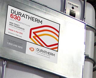 IBC met milieuvriendelijke thermische vloeistof Duratherm 630.