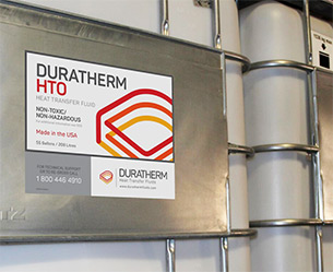 IBC met voordelige niet giftige thermische vloeistof Duratherm HTO.